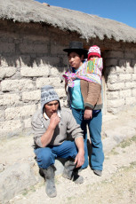 Wilbur Bautista with his wife and son. Wilbur’s father, Víctor Bautista, disappeared in 1989. Putaccasa, Ayacucho Region, 2011